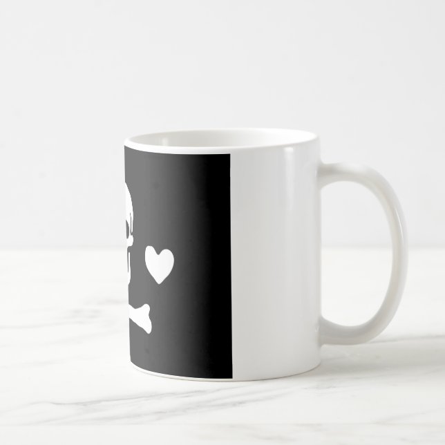 Caneca De Café Bandeira de pirata da capota de Stede (Direita)