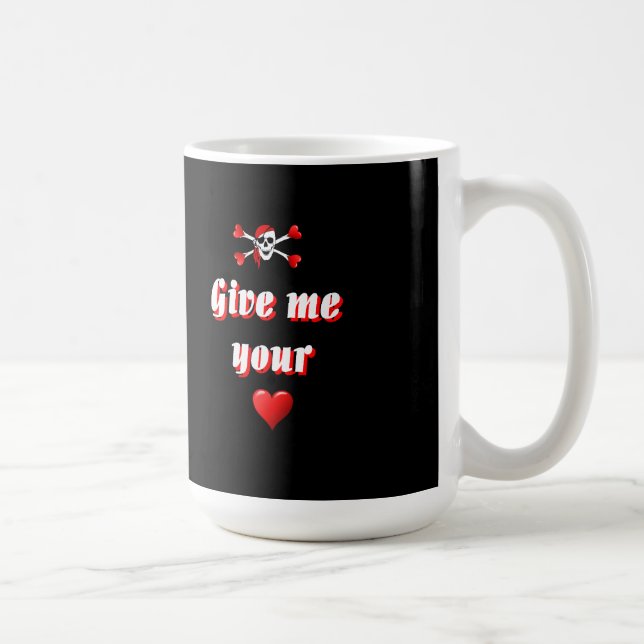 Caneca De Café Bandeira de pirata engraçado (Direita)