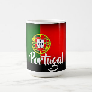 Caneca De Café Bandeira de Portugal Escurecida
