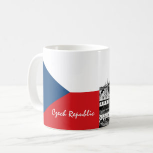 Caneca De Café Bandeira de Praga e República Checa - histórica 
