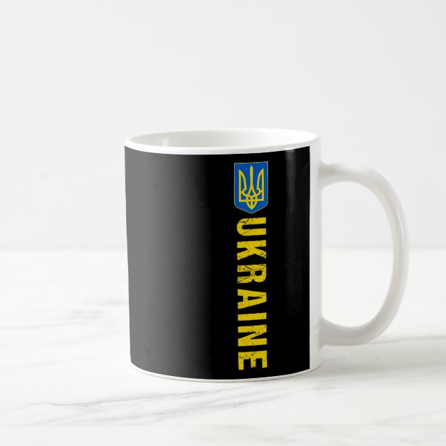 Caneca De Café Bandeira de Presente da Ucrânia Ukraini Kiev Ucran (Direita)