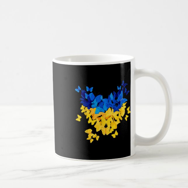Caneca De Café Bandeira de Presente da Ucrânia Ukraini Kiev Ucran (Direita)