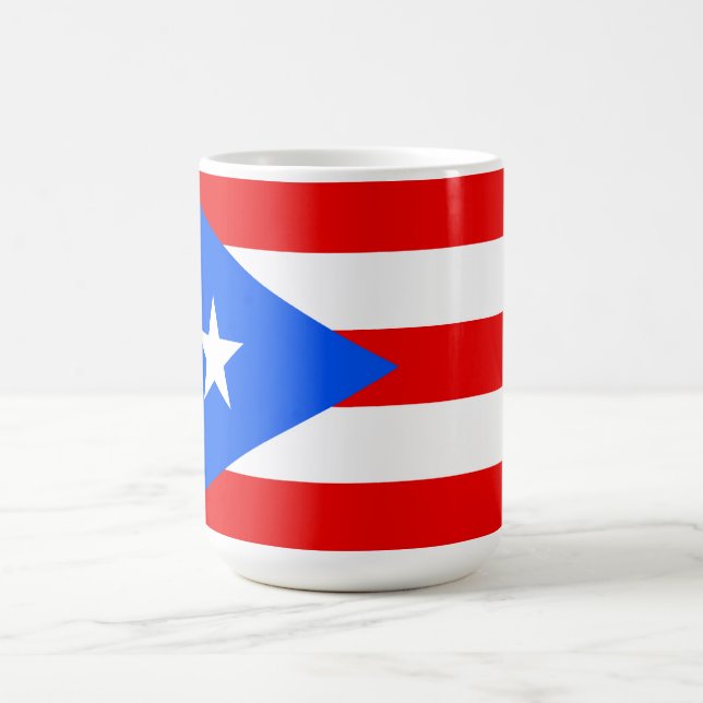 Caneca De Café Bandeira de Puerto Rico (Centro)