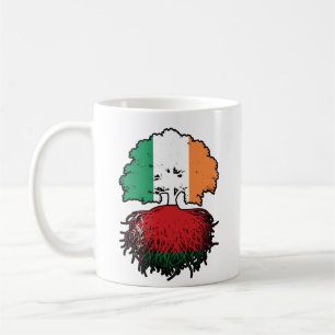 Caneca De Café Bandeira de Raízes de Árvores na Irlanda da Bielor
