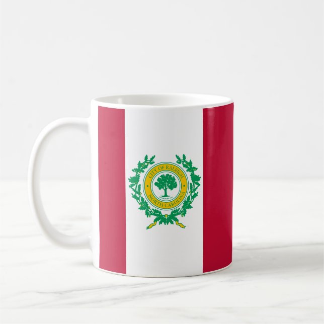 Caneca De Café Bandeira de Raleigh, North Carolina Coffee Mug (Esquerda)