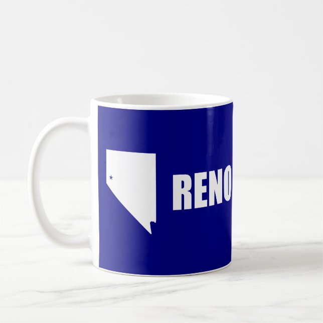 Caneca De Café Bandeira de Reno, Nevada Coffee Mug (Esquerda)