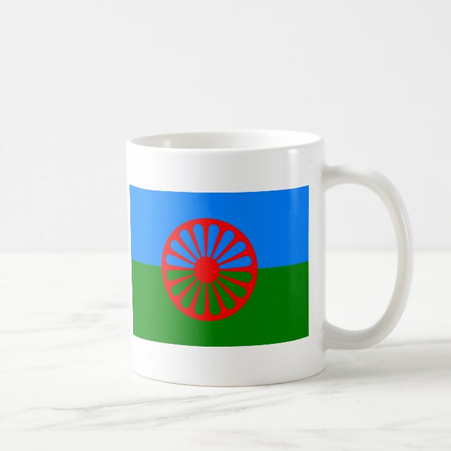 Caneca De Café Bandeira de Roma (bandeira Romani) (Direita)