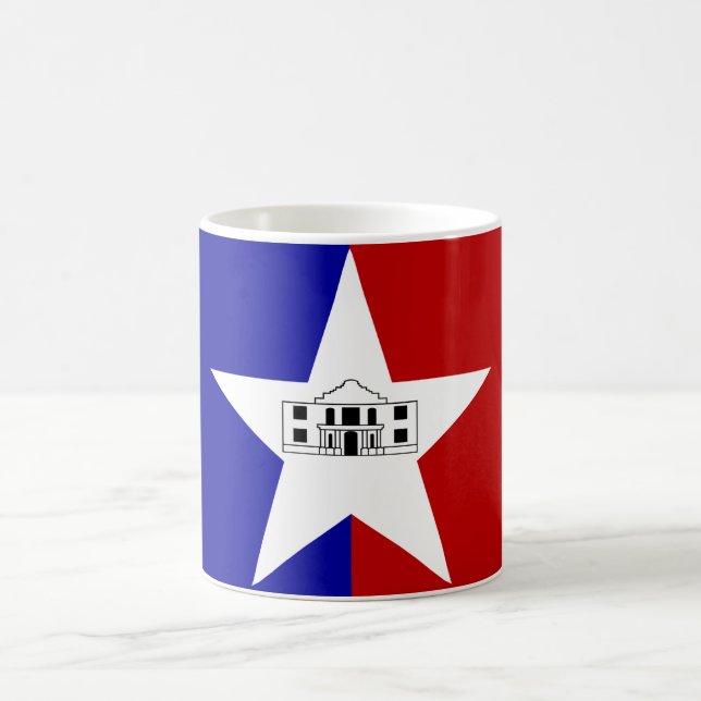 Caneca De Café Bandeira de San Antonio, Texas Coffee Mug (Centro)