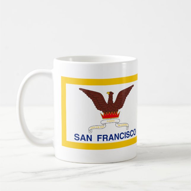 Caneca De Café Bandeira de São Francisco, Califórnia Café Mug (Esquerda)