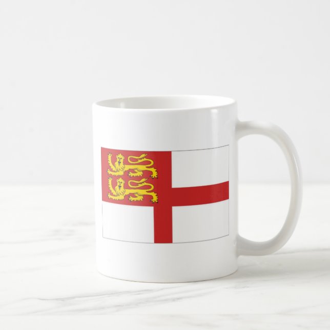 Caneca De Café Bandeira de Sark (Direita)