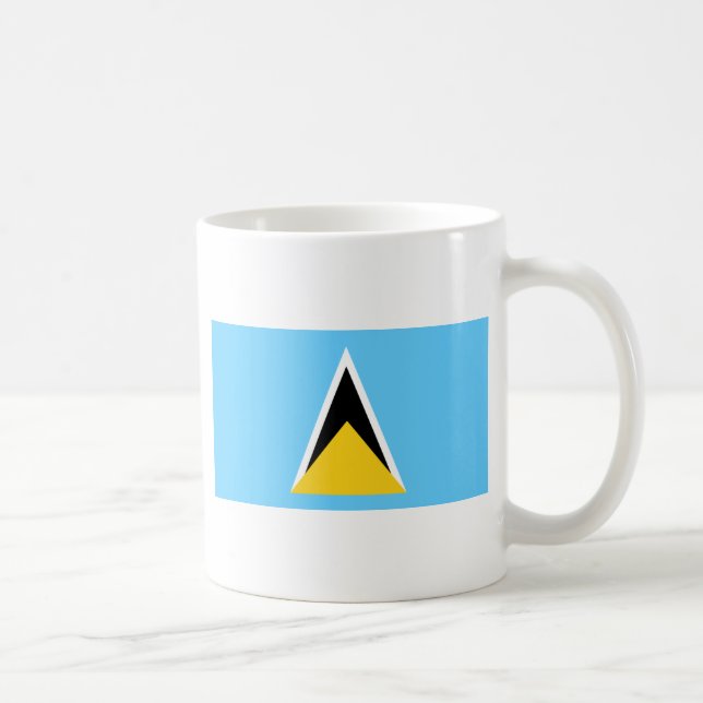 Caneca De Café Bandeira de St Lucia (Direita)