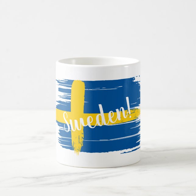 Caneca De Café Bandeira de Suecia de Brushacarc Artístico (Centro)