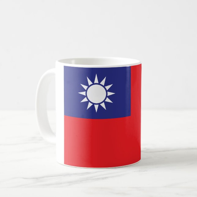 Caneca De Café Bandeira de Taiwan (Frente Esquerda)
