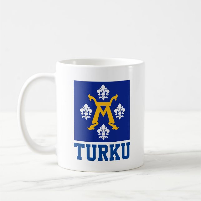Caneca De Café Bandeira de Turku, Finlândia (Esquerda)