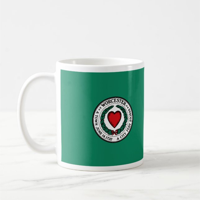 Caneca De Café Bandeira de Worcester, Massachusetts Coffee Mug (Esquerda)
