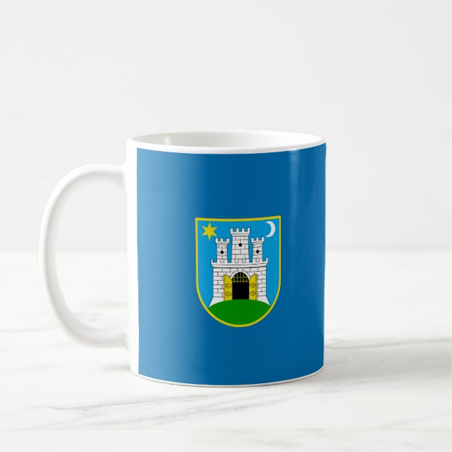 Caneca De Café Bandeira de Zagreb, Croácia Coffee Mug (Esquerda)