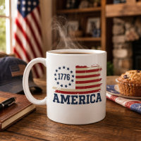 Bandeira Distinta Vintage 1776 América