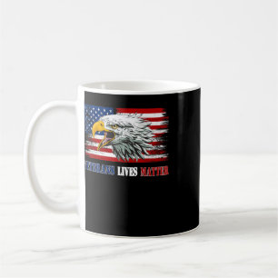 Caneca De Café Bandeira do Águia Americana Veterano Antigo Resmun