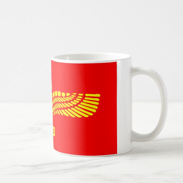 Caneca De Café Bandeira do Aramaic de Syriac (Direita)