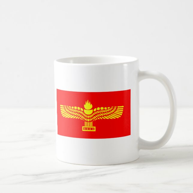 Caneca De Café Bandeira do Aramaic de Syriac (Direita)