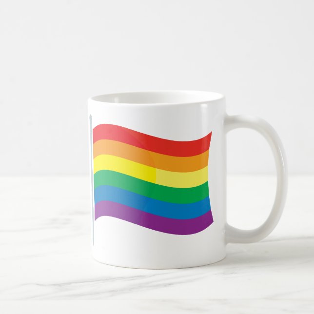 Caneca De Café Bandeira do arco-íris (Direita)