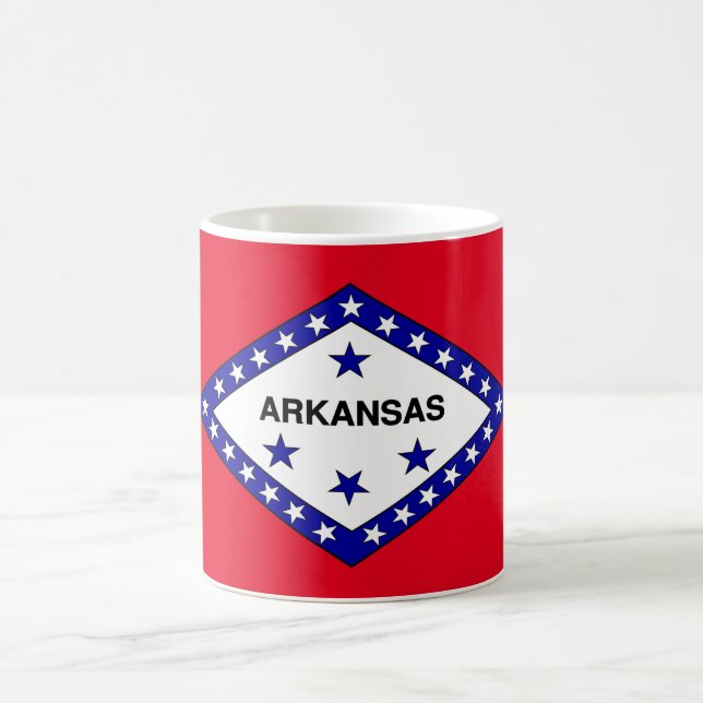 Caneca De Café bandeira do Arkansas (Centro)