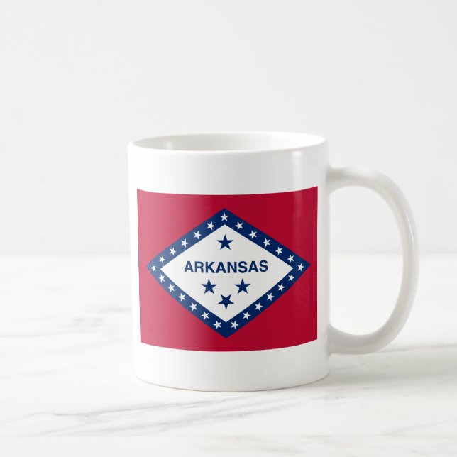 Caneca De Café Bandeira do Arkansas (Direita)