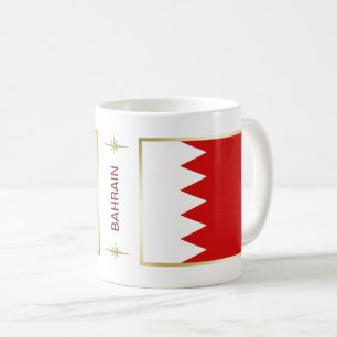 Caneca De Café Bandeira do Bahrein + Mug de Mapa