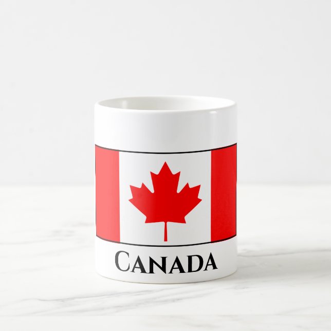Caneca De Café Bandeira do Canadá (Canadá) (Centro)