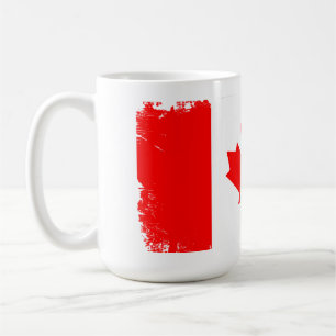 Caneca De Café bandeira do Canadá desgastada