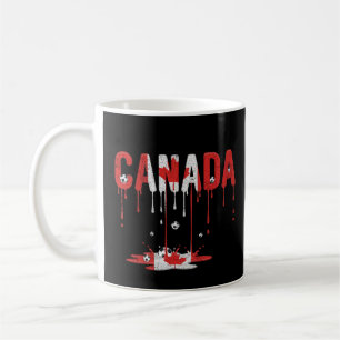 Caneca De Café Bandeira do Canadá Pingando Futebol de Associação