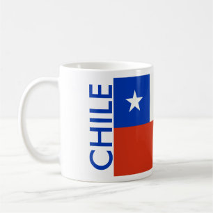 CANECA DE CAFÉ BANDEIRA DO CHILE