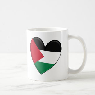 Caneca De Café Bandeira do coração de Palestina