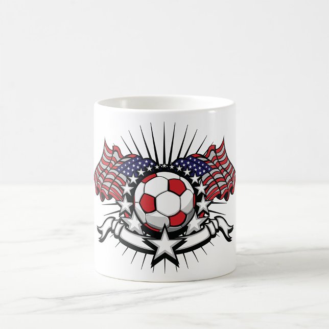 Caneca De Café Bandeira do Design de futebol americano Patriótico (Criador carregado)