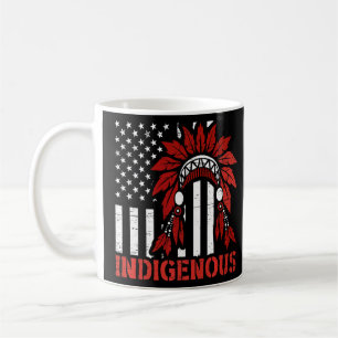 Caneca De Café Bandeira do Dia do Povo indígenas EUA