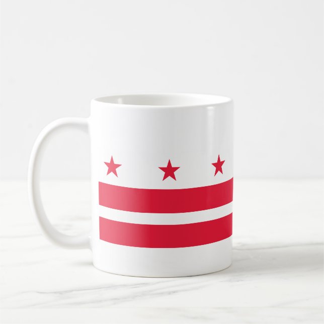 Caneca De Café Bandeira do Distrito de Colúmbia (EUA) (Esquerda)