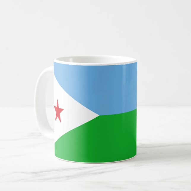 Caneca De Café Bandeira do Djibuti (Frente Esquerda)