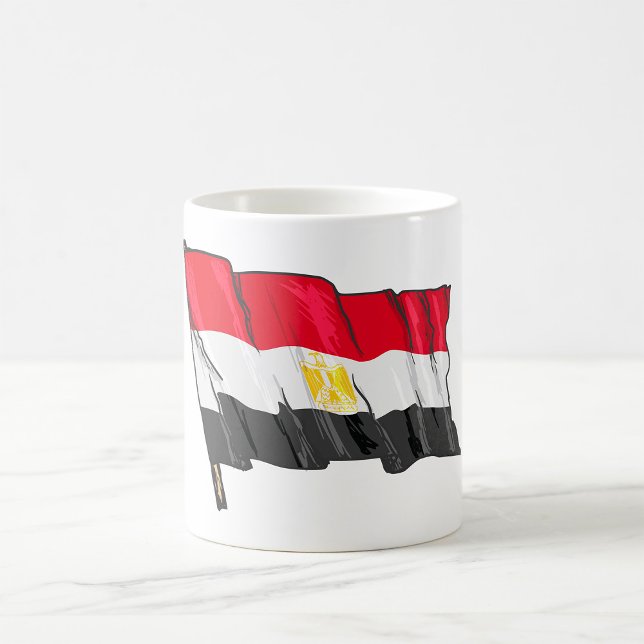 Caneca De Café Bandeira do Egito (Criador carregado)