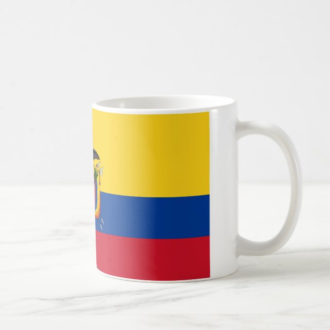 Caneca De Café Bandeira do Equador (Direita)