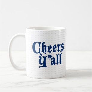 Caneca De Café Bandeira do Estado Azul Cheers Y'all Coffee Mug
