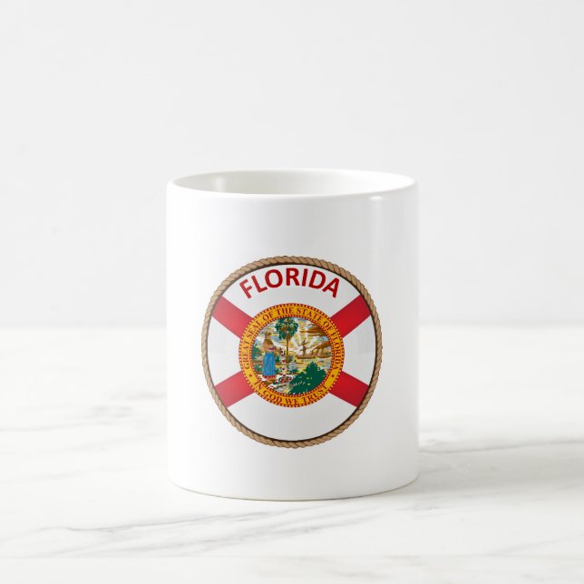 Caneca De Café Bandeira do Estado da Flórida (Centro)