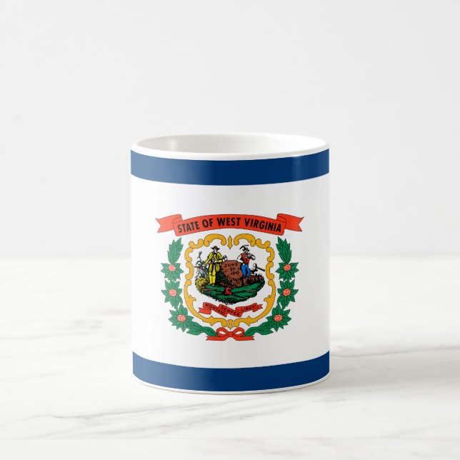 Caneca De Café Bandeira do Estado da Virgínia Ocidental (Centro)