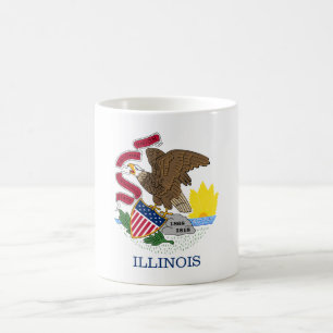 Caneca De Café Bandeira do Estado de Illinois