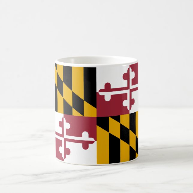 Caneca De Café Bandeira do Estado de Maryland (Centro)