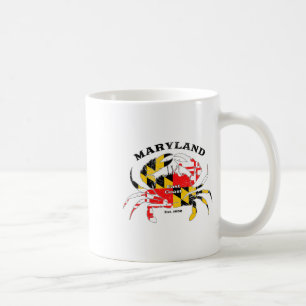 Caneca De Café Bandeira do Estado de Maryland Caranguejo Orgulho