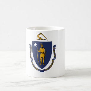 Caneca De Café Bandeira do Estado de Massachusetts