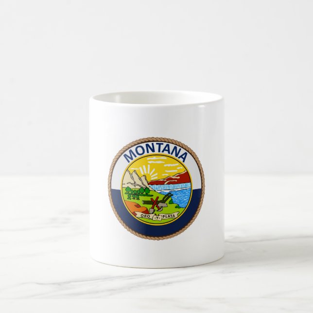 Caneca De Café Bandeira do Estado de Montana (Centro)