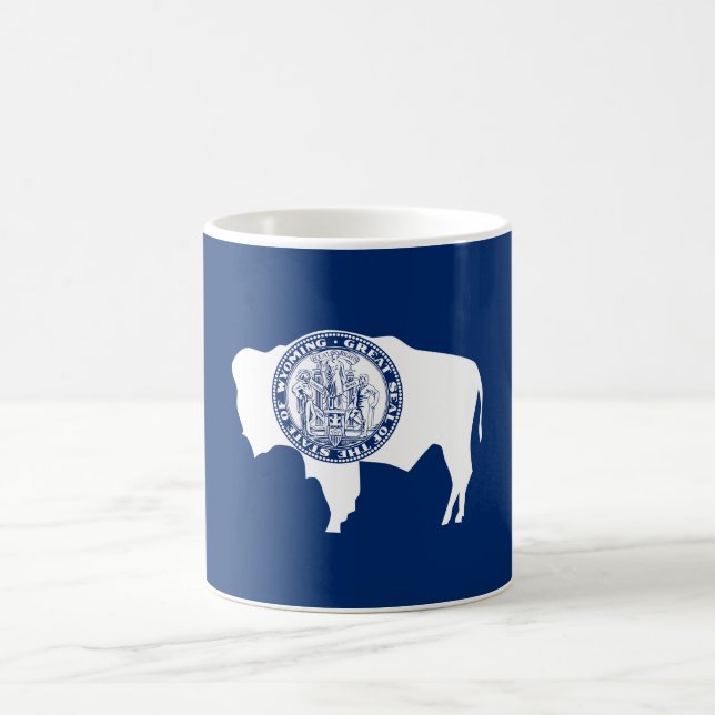 Caneca De Café Bandeira do Estado de Wyoming (Centro)