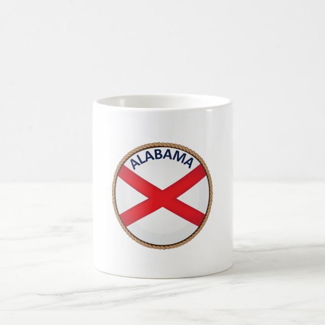 Caneca De Café Bandeira do Estado do Alabama (Centro)