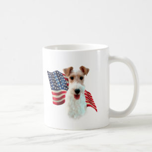 Caneca De Café Bandeira do Fox Terrier do fio